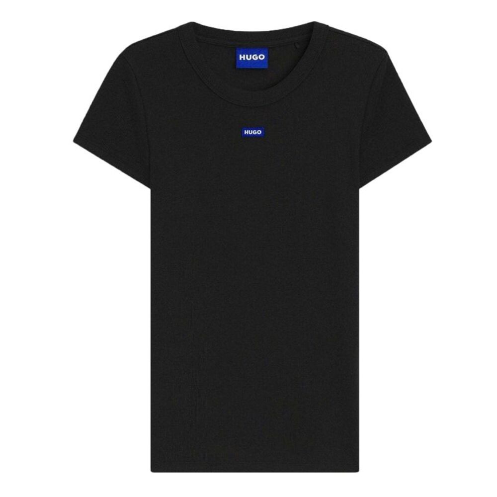 Hugo Womens/Ladies Easy Logo Slim T-Shirt / Black